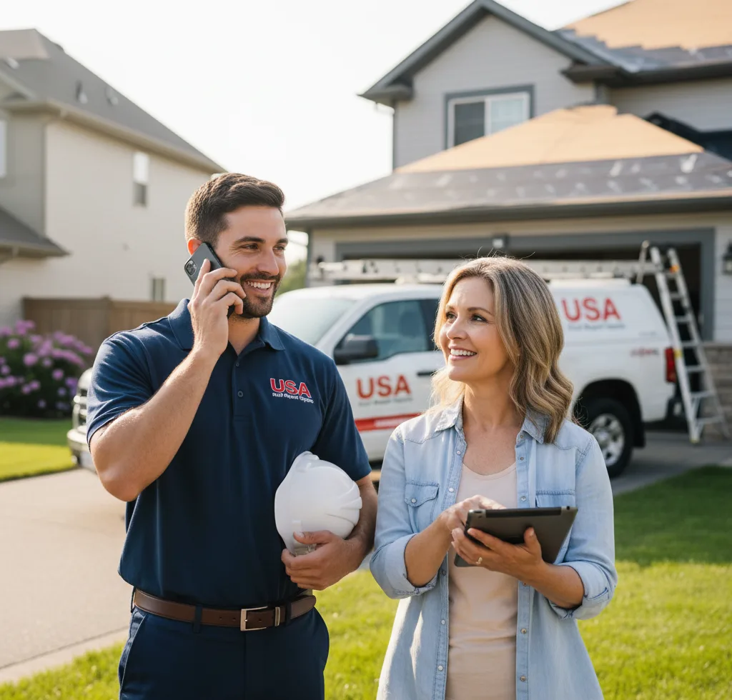 USA Roof Repair Experts customer support in Shelburn